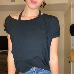 All Saints Asymmetrical Halter Tee